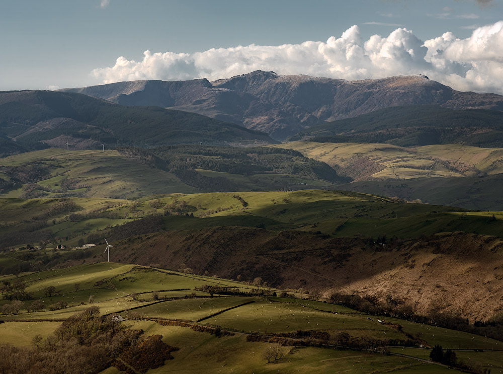 Cader Idris viewed from Foel Fadian at 300mm focal length