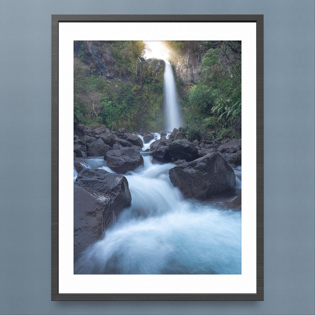 Dawson Falls Long Exposure Photography Print - Mount Taranaki Slopes