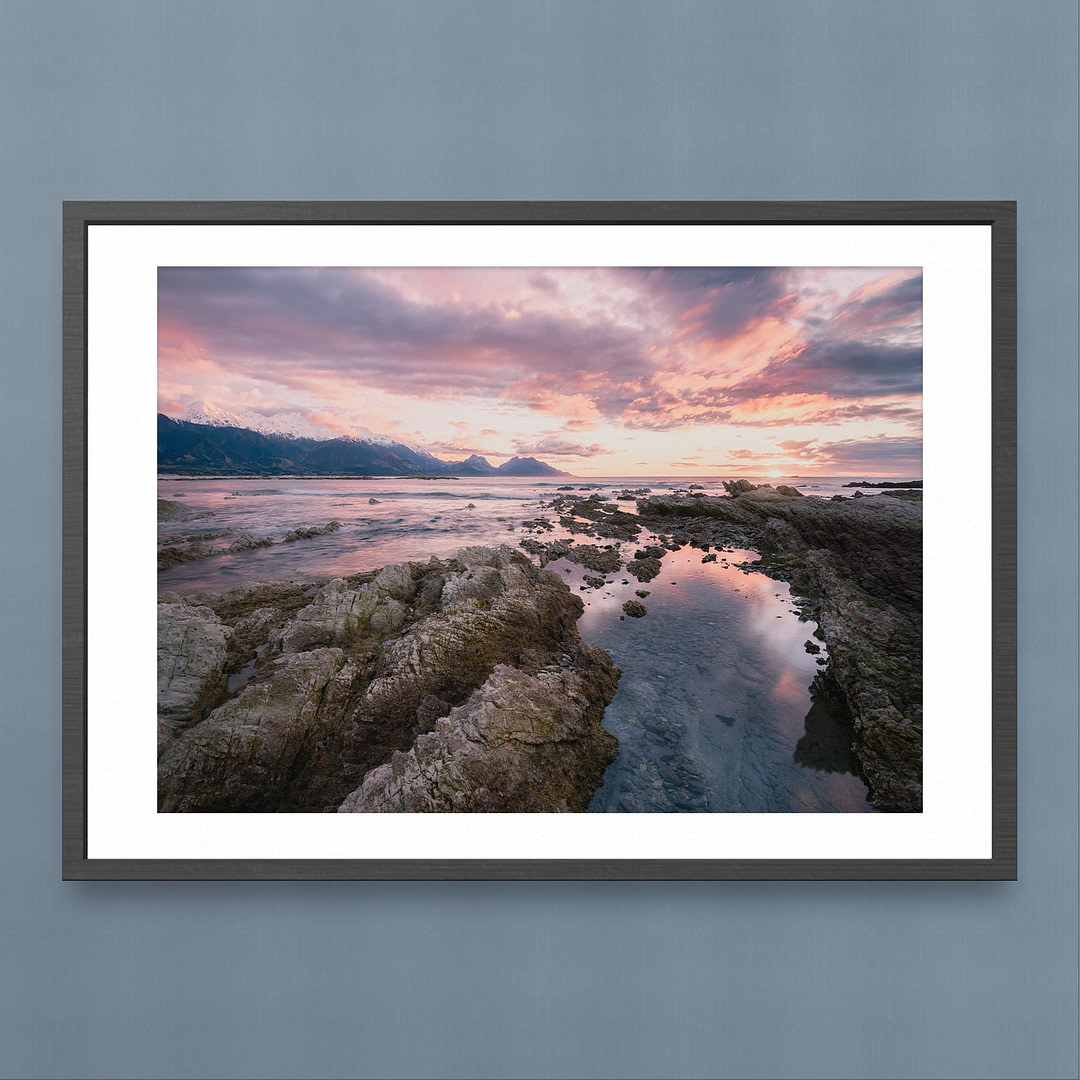 Kaikoura Sunrise Photography Print - Pink Horizon