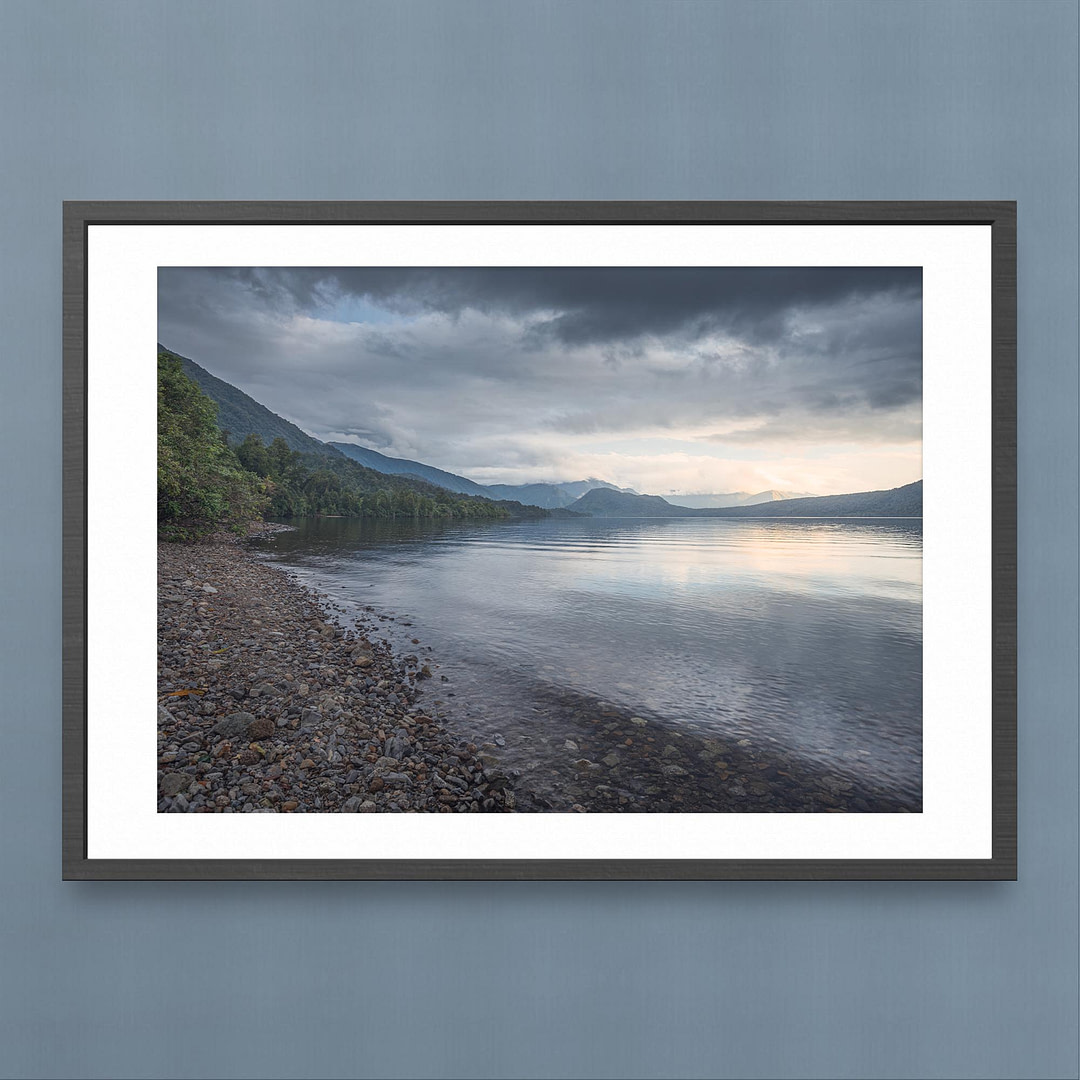 Lake Kaniere Moody Sky Photography Print - Mountain Break