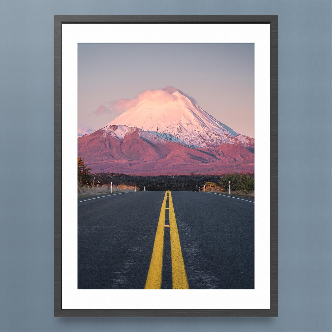 Mount Ngauruhoe Sunset Photography Print - Road to Splendor