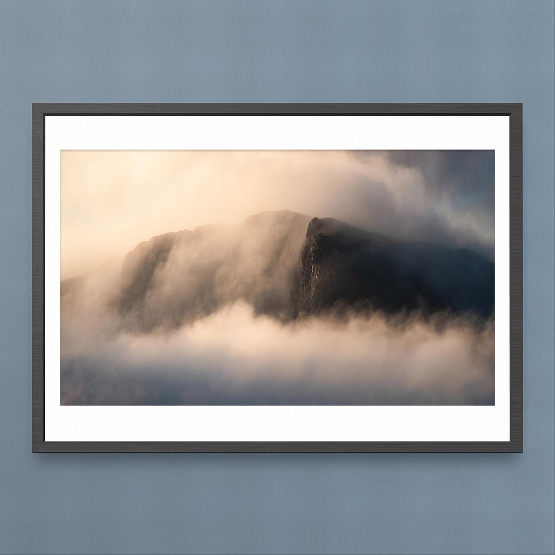 Cader Idris Ridge Sunrise - Southern Snowdonia - Landscape Print - Black Frame Mockup