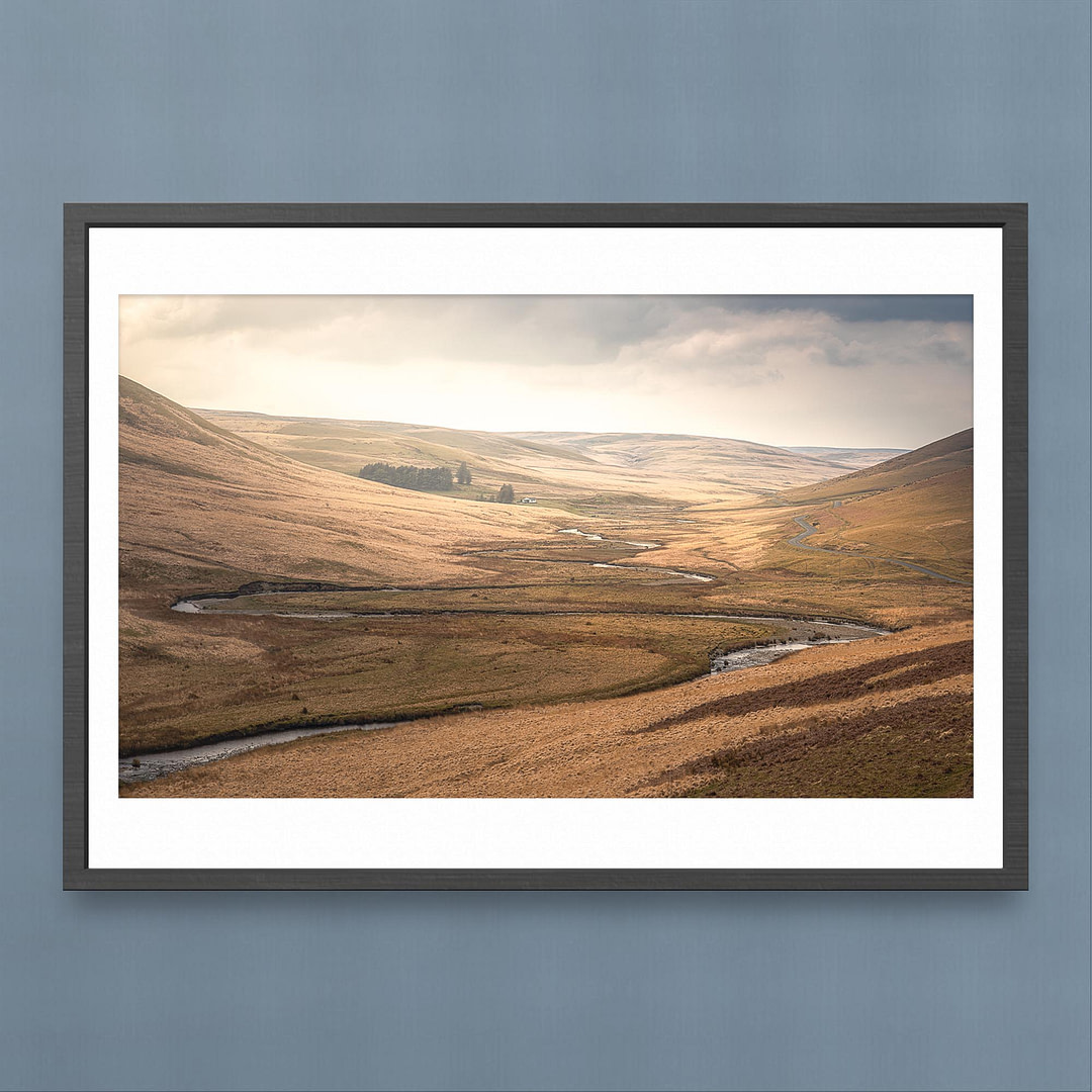 Cambrian Mountains River Photography Print - Serene Landscape Scene