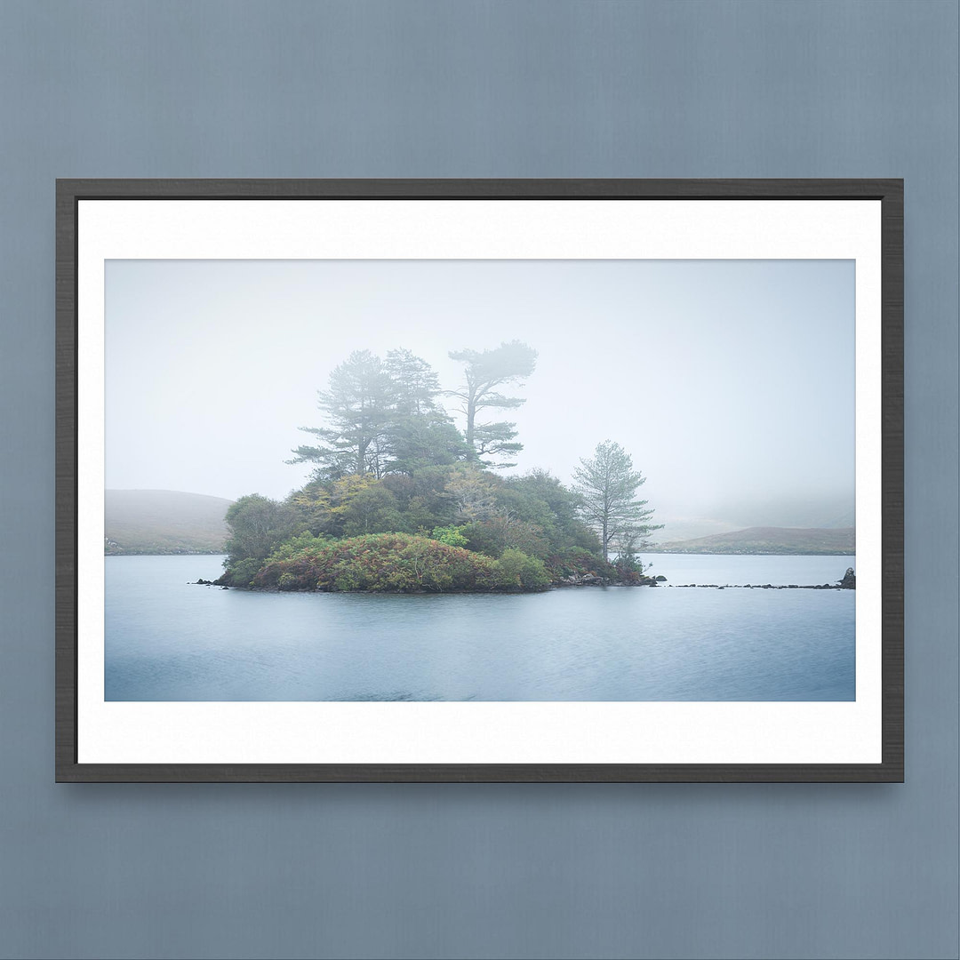 Cregennan Lakes Island Photography Print - Ethereal Fog and Serene Waters