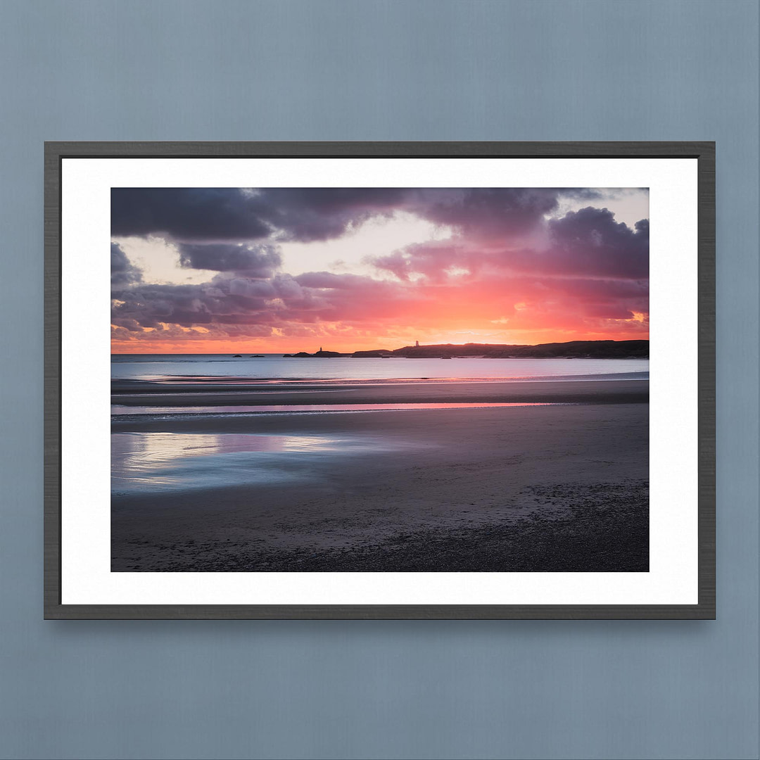 Llanddwyn Beach Sunset - Vibrant Sunset - Coastal Print