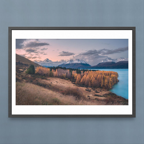 Aoraki/Mount Cook Sunset Photography Print - Lake Pukaki Autumn View
