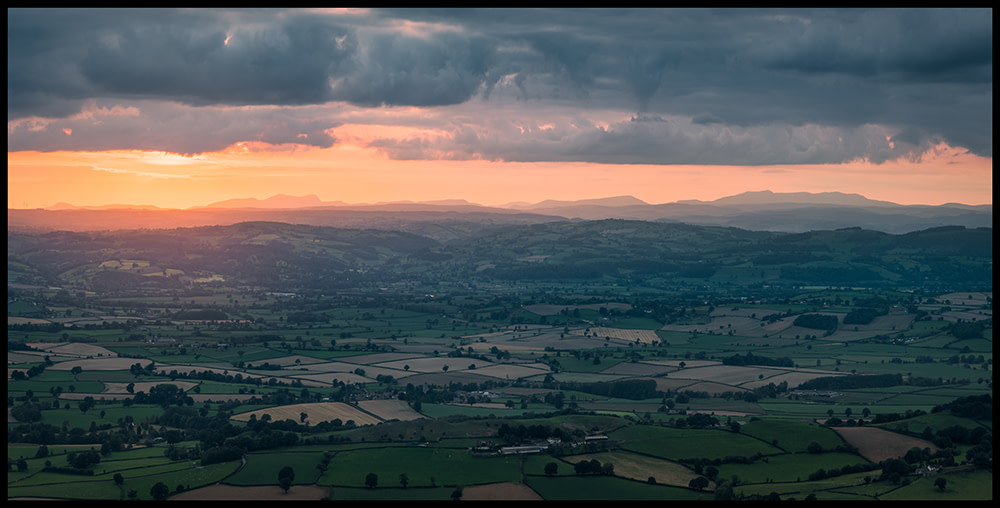 Corndon Hill Panorama Powys